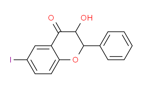 CAS No. 644973-49-9, 3-Hydroxy-6-iodo-2-phenylchroman-4-one