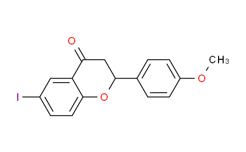 CAS No. 92855-08-8, 6-Iodo-2-(4-methoxyphenyl)chroman-4-one