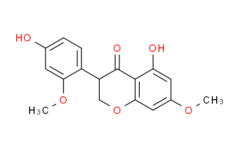 CAS No. 61020-70-0, 5-Hydroxy-3-(4-hydroxy-2-methoxyphenyl)-7-methoxychroman-4-one