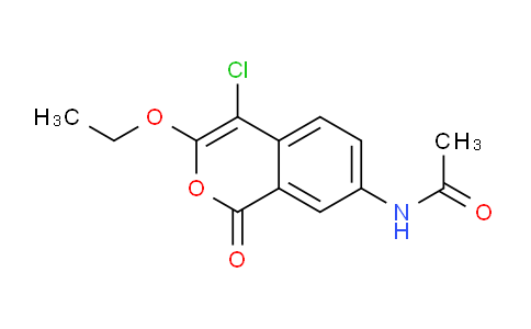 CAS No. 62252-31-7, N-(4-Chloro-3-ethoxy-1-oxo-1H-isochromen-7-yl)acetamide