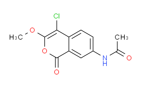 CAS No. 62252-27-1, N-(4-Chloro-3-methoxy-1-oxo-1H-isochromen-7-yl)acetamide