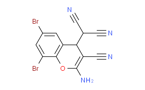 CAS No. 175136-96-6, 2-(2-Amino-6,8-dibromo-3-cyano-4H-chromen-4-yl)malononitrile