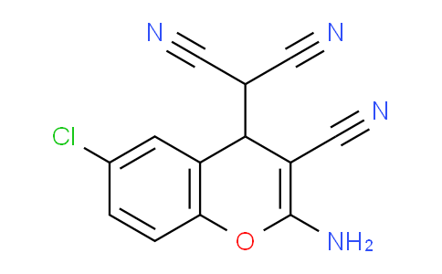 CAS No. 175136-95-5, 2-(2-Amino-6-chloro-3-cyano-4H-chromen-4-yl)malononitrile