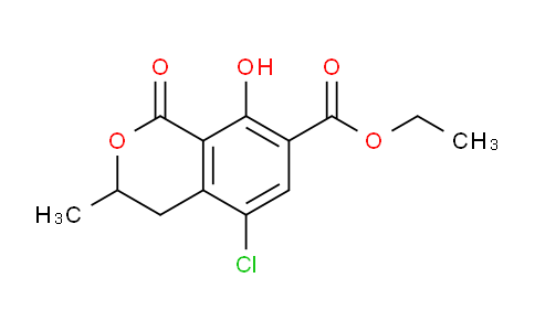 CAS No. 54870-23-4, Ethyl 5-chloro-8-hydroxy-3-methyl-1-oxoisochroman-7-carboxylate