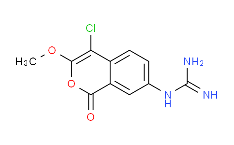 CAS No. 113251-08-4, 1-(4-Chloro-3-methoxy-1-oxo-1H-isochromen-7-yl)guanidine