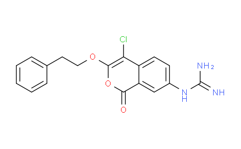 CAS No. 112901-86-7, 1-(4-Chloro-1-oxo-3-phenethoxy-1H-isochromen-7-yl)guanidine