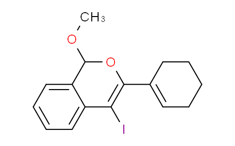 CAS No. 587882-47-1, 3-(Cyclohex-1-en-1-yl)-4-iodo-1-methoxy-1H-isochromene