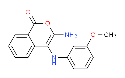 CAS No. 851320-44-0, 3-Amino-4-((3-methoxyphenyl)amino)-1H-isochromen-1-one