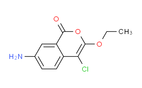 CAS No. 62252-30-6, 7-Amino-4-chloro-3-ethoxy-1H-isochromen-1-one