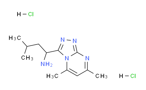 CAS No. 1049767-43-2, 1-(5,7-dimethyl-[1,2,4]triazolo[4,3-a]pyrimidin-3-yl)-3-methyl-butan-1-amine;dihydrochloride