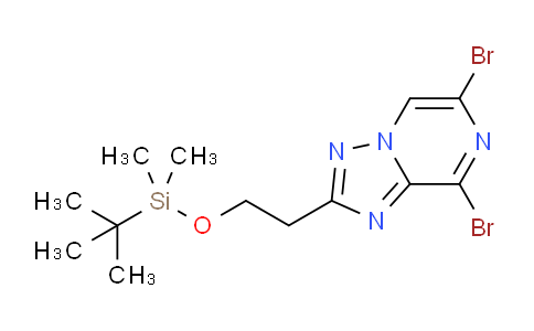 CAS No. 2428557-57-5, 6,8-Dibromo-2-(2-((tert-butyldimethylsilyl)oxy)ethyl)-[1,2,4]triazolo[1,5-a]pyrazine