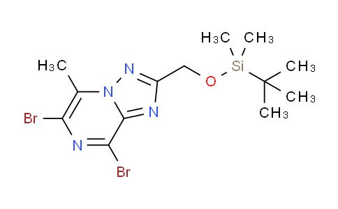 CAS No. 2428557-55-3, 6,8-Dibromo-2-(((tert-butyldimethylsilyl)oxy)methyl)-5-methyl-[1,2,4]triazolo[1,5-a]pyrazine