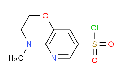 CAS No. 910037-13-7, 4-Methyl-3,4-dihydro-2H-pyrido[3,2-b][1,4]oxazine-7-sulfonyl chloride
