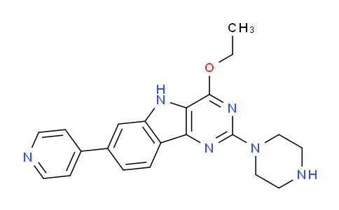 CAS No. 1034194-07-4, 4-ethoxy-2-(piperazin-1-yl)-7-(pyridin-4-yl)-5H-pyrimido[5,4-b]indole