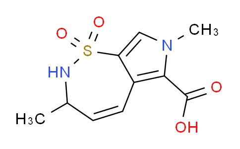CAS No. 2306265-19-8, 3,7-dimethyl-1,1-dioxo-2,3-dihydropyrrolo[3,4-f]thiazepine-6-carboxylic acid