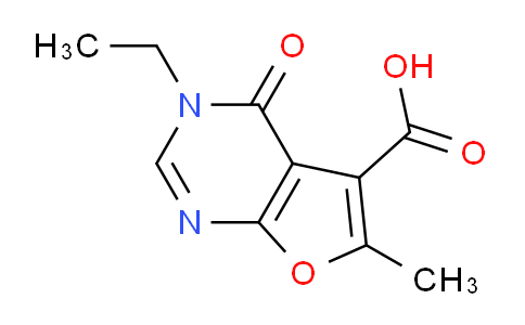 CAS No. 1023815-59-9, 3-ethyl-6-methyl-4-oxo-3H,4H-furo[2,3-d]pyrimidine-5-carboxylic acid