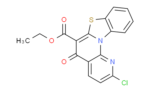 CAS No. 881633-93-8, ethyl 4-chloro-8-oxo-11-thia-1,3-diazatetracyclo[8.7.0.0²,⁷.0¹²,¹⁷]heptadeca-2,4,6,9,12(17),13,15-heptaene-9-carboxylate