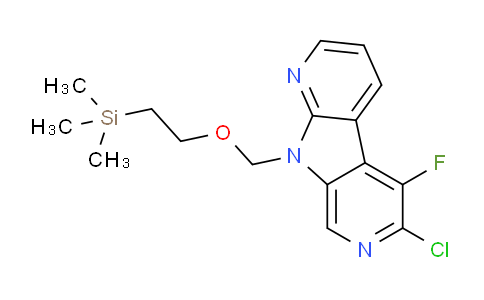 CAS No. 1312755-64-8, 4-chloro-3-fluoro-8-{[2-(trimethylsilyl)ethoxy]methyl}-5,8,10-triazatricyclo[7.4.0.0²,⁷]trideca-1(13),2,4,6,9,11-hexaene