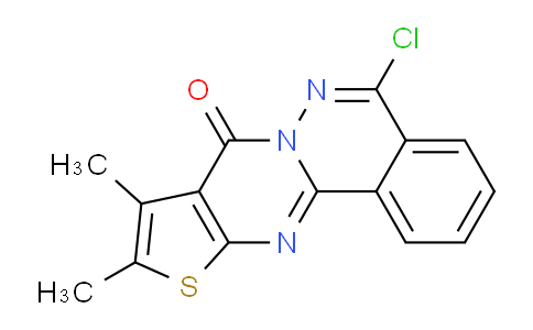 CAS No. 315676-39-2, 8-chloro-13,14-dimethyl-15-thia-9,10,17-triazatetracyclo[8.7.0.0²,⁷.0¹²,¹⁶]heptadeca-1(17),2,4,6,8,12(16),13-heptaen-11-one