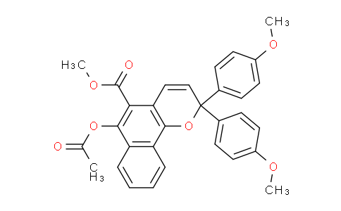 CAS No. 194416-54-1, 2H-Naphtho[1,2-b]pyran-5-carboxylic acid,6-(acetyloxy)-2,2-bis(4-Methoxyphenyl)-,Methyl ester