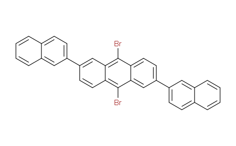 CAS No. 1202002-58-1, 9,10-Dibromo-2,6-di(naphthalen-2-yl)anthracene