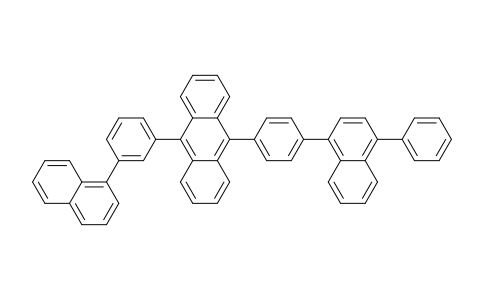 CAS No. 1956325-59-9, 9-(3-(Naphthalen-1-yl)phenyl)-10-(4-(4-phenylnaphthalen-1-yl)phenyl)anthracene