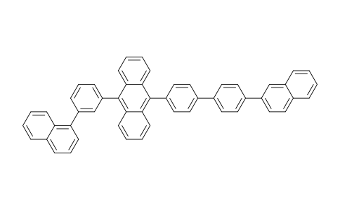 CAS No. 1956328-01-0, 9-(3-(Naphthalen-1-yl)phenyl)-10-(4'-(naphthalen-2-yl)-[1,1'-biphenyl]-4-yl)anthracene