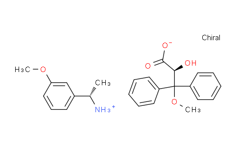 CAS No. 1260633-84-8, (S)-1-(3-methoxyphenyl)ethan-1-aminium (S)-2-hydroxy-3-methoxy-3,3-diphenylpropanoate