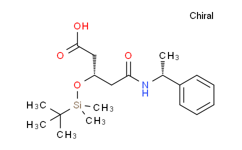 CAS No. 121331-25-7, (3S)-3-[tert-butyl(dimethyl)silyl]oxy-5-oxo-5-[[(1R)-1-phenylethyl]amino]pentanoic acid