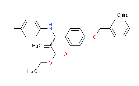 CAS No. 1429921-63-0, ethyl (R)-2-((4-(benzyloxy)phenyl)((4-fluorophenyl)amino)methyl)acrylate