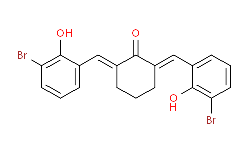CAS No. 1373998-94-7, 2,6-bis((E)-3-bromo-2-hydroxybenzylidene)cyclohexan-1-one