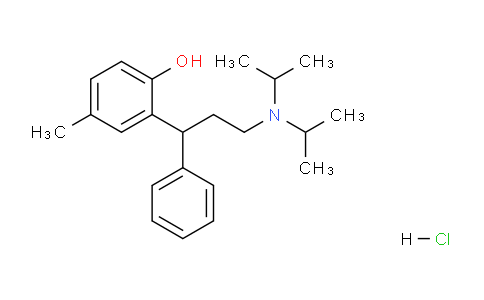 CAS No. 124936-75-0, 2-[3-[di(propan-2-yl)amino]-1-phenylpropyl]-4-methylphenol;hydrochloride