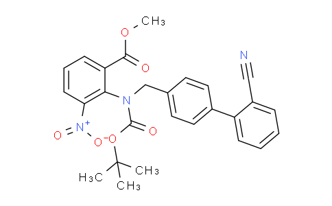 CAS No. 73833-13-3, methyl 2-(tert-butoxycarbonyl((2'-cyanobiphenyl-4-yl)methyl)amino)-3-nitrobenzoate