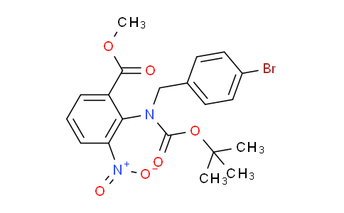 CAS No. 892505-87-2, methyl 2-((4-bromobenzyl)(tert-butoxycarbonyl)amino)-3-nitrobenzoate