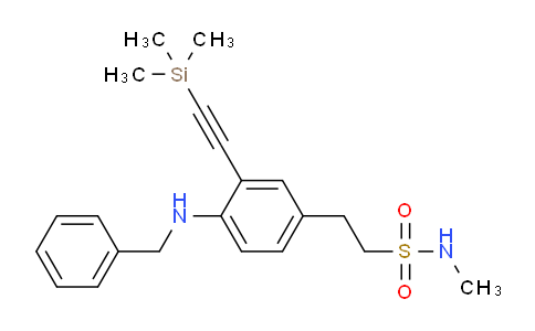 CAS No. 1268265-97-9, 2-(4-(benzylamino)-3-((trimethylsilyl)ethynyl)phenyl)-N-methylethane-1-sulfonamide