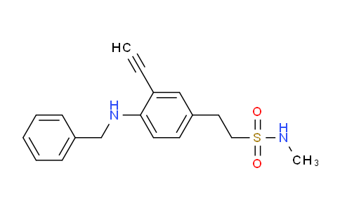 CAS No. 1268266-01-8, 2-(4-(benzylamino)-3-ethynylphenyl)-N-methylethane-1-sulfonamide