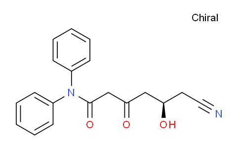CAS No. 156051-77-3, (R)-6-cyano-5-hydroxy-3-oxo-N,N-diphenylhexanamide