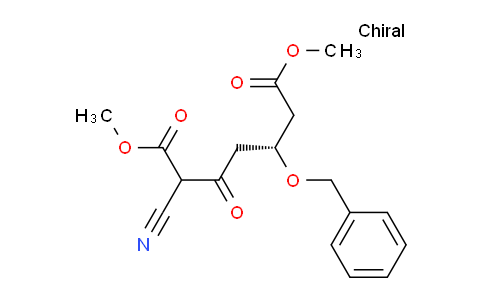 CAS No. 1443774-74-0, Heptanedioic acid, 2-cyano-3-oxo-5-(phenylmethoxy)-, 1,7-dimethyl ester, (5R)-