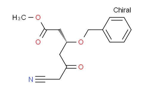 CAS No. 1443774-76-2, Hexanoic acid, 6-cyano-5-oxo-3-(phenylmethoxy)-, methyl ester, (3R)-