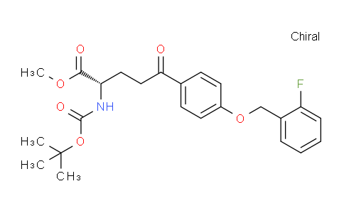 CAS No. 934240-60-5, methyl (S)-2-((tert-butoxycarbonyl)amino)-5-(4-((2-fluorobenzyl)oxy)phenyl)-5-oxopentanoate