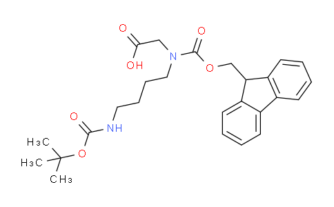 CAS No. 171856-09-0, 2-((((9H-Fluoren-9-yl)methoxy)carbonyl)(4-((tert-butoxycarbonyl)amino)butyl)amino)acetic acid