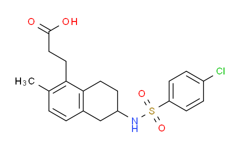 CAS No. 165537-73-5, 3-(6-(4-Chlorophenylsulfonamido)-2-methyl-5,6,7,8-tetrahydronaphthalen-1-yl)propanoic acid