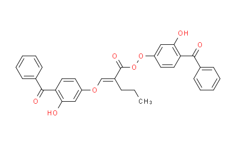 CAS No. 103637-50-9, 4-Benzoyl-3-hydroxyphenyl 2-((4-benzoyl-3-hydroxyphenoxy)methylene)pentaneperoxoate