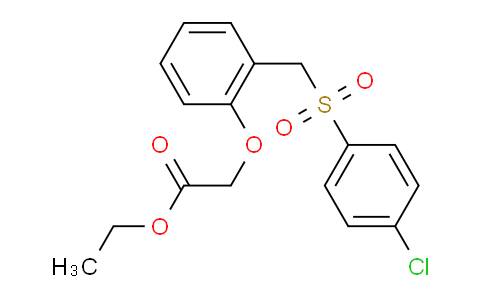CAS No. 175202-86-5, Ethyl 2-(2-(((4-chlorophenyl)sulfonyl)methyl)phenoxy)acetate