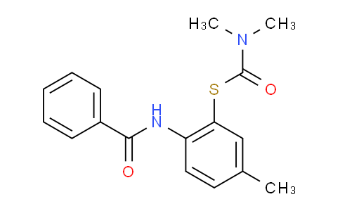 CAS No. 112308-03-9, S-(2-Benzoylamino-5-methylphenyl)dimethylthiocarbamic acid