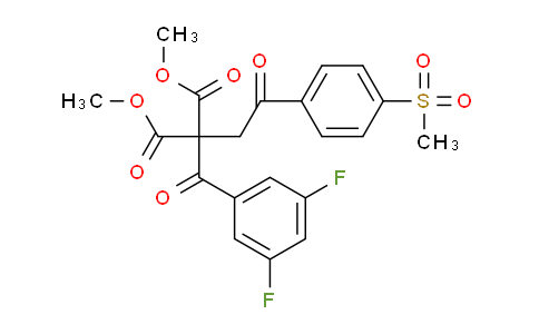 CAS No. 1048912-57-7, Dimethyl 2-(3,5-difluorobenzoyl)-2-(2-(4-(methylsulfonyl)phenyl)-2-oxoethyl)malonate