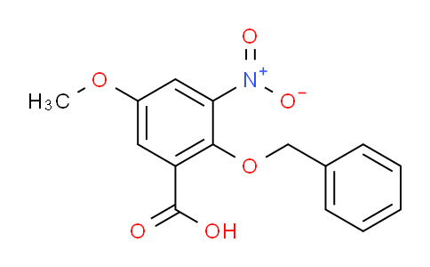 CAS No. 1221791-72-5, 2-(Benzyloxy)-5-methoxy-3-nitrobenzoic acid