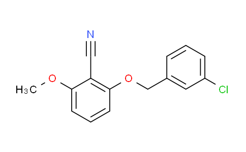 CAS No. 175204-01-0, 2-((3-Chlorobenzyl)oxy)-6-methoxybenzonitrile