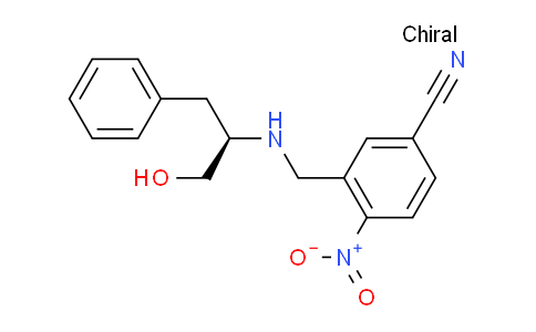 CAS No. 530145-61-0, (R)-3-(((1-Hydroxy-3-phenylpropan-2-yl)amino)methyl)-4-nitrobenzonitrile