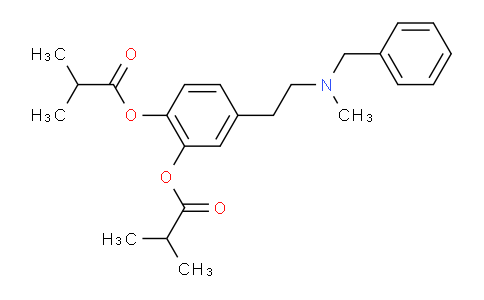 CAS No. 96025-47-7, 4-(2-(Benzyl(methyl)amino)ethyl)-1,2-phenylene bis(2-methylpropanoate)